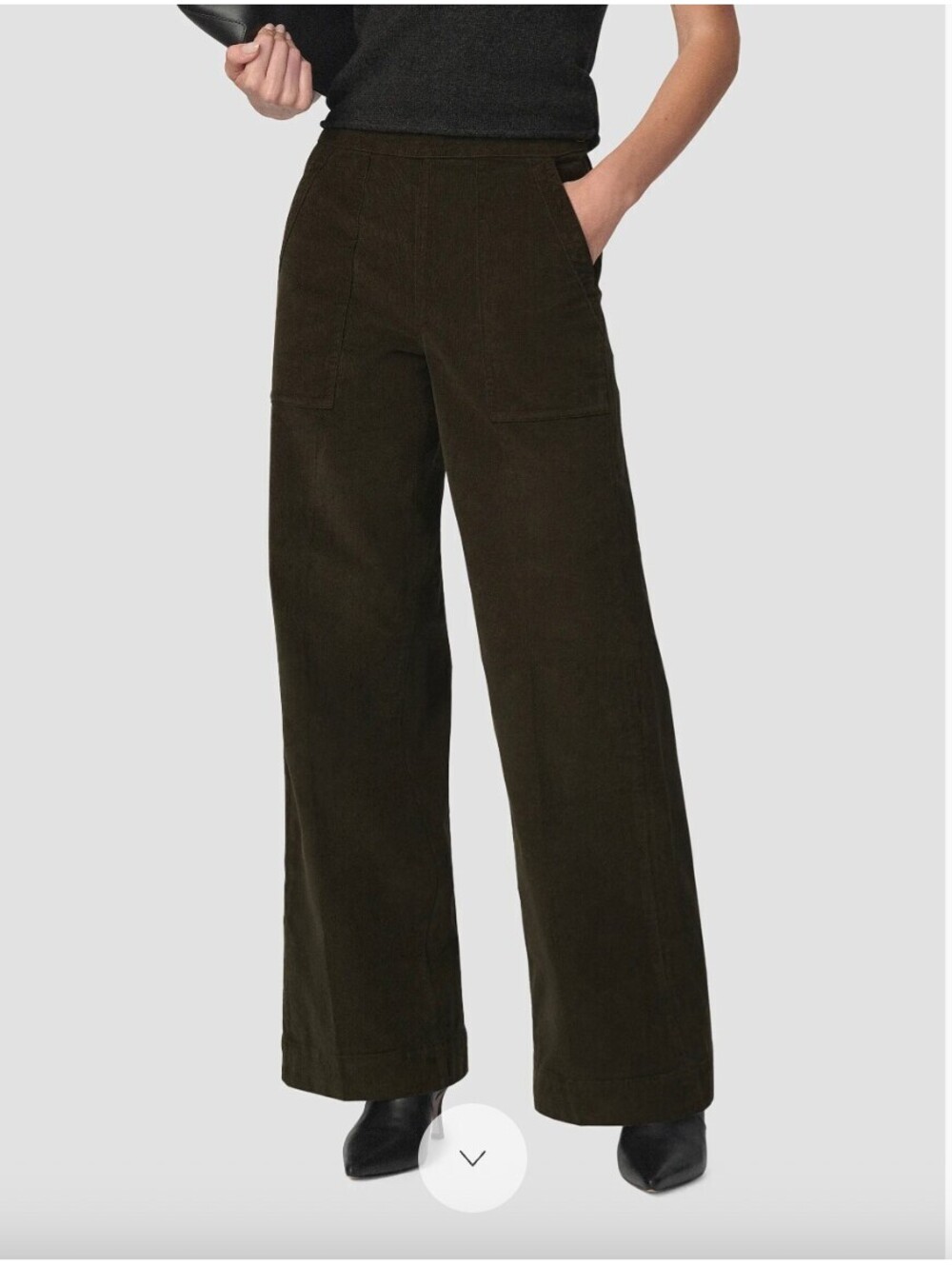 NWT Joe's Jeans The Mia brown corduroy pants sz 29 High Rise Wide Leg